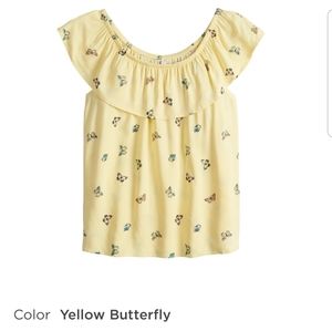 Girls Ruffle Neck Top by SO, size 20 Plus